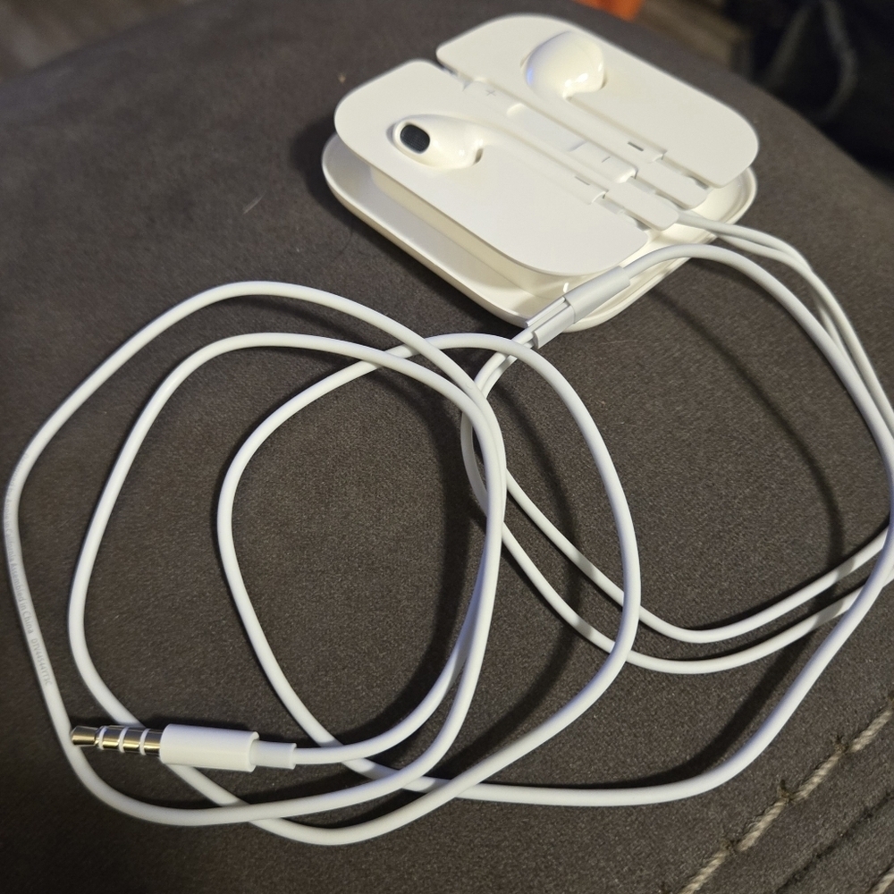 Apple Brand New 3.5mm Headphone Plug EarPods Wired Earbuds White With Case - Picture 2 of 5